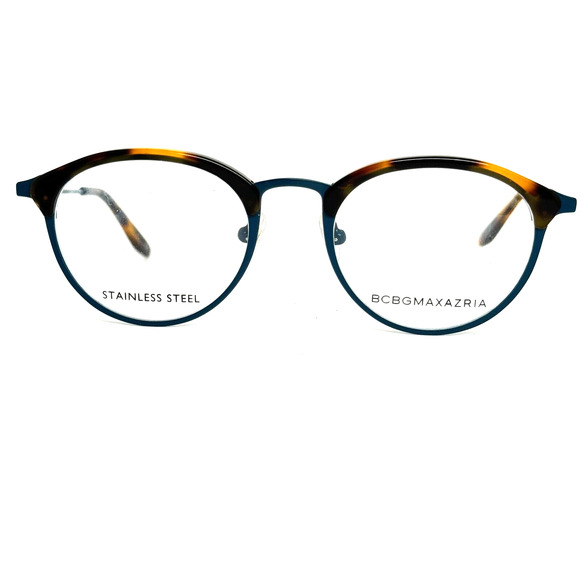 BCBGMAXAZRIA Astrid Teal Brown Women Eyeglasses Frame 49-20-135mm H13586